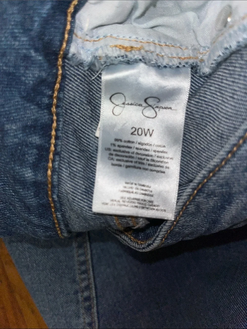 NWT Jessica Simpson Spotlight High-Rise Slim Straight Jeans Size 20W